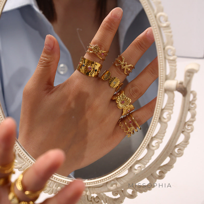 Khelani Pave Gold Zircon Ring [7EIYGL0Y]