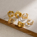 Khelani Pave Gold Zircon Ring [XWZ8Y17O]