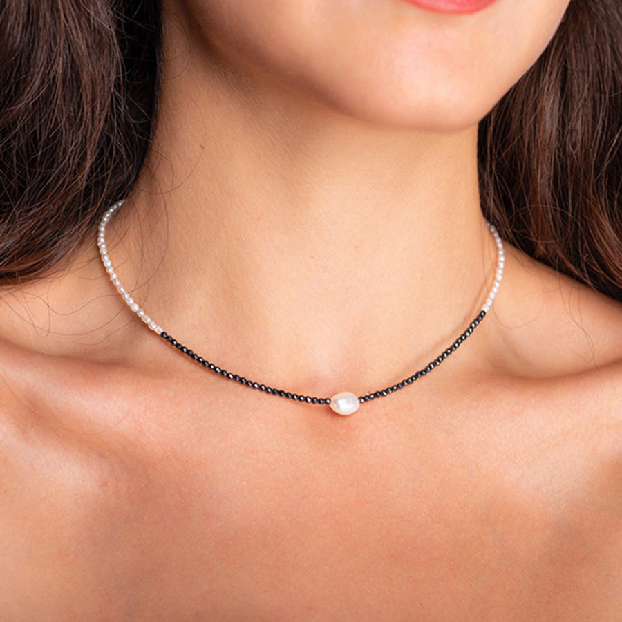 Khloie Gold Pearl Necklace [2Z629KLF]