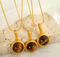 Klaire Retro Stone Pendant Necklace [AF7EBIZ6]