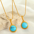 Klaire Retro Stone Pendant Necklace [XQJ1D5AC]