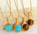 Klaire Retro Stone Pendant Necklace [WCI4PX3Y]