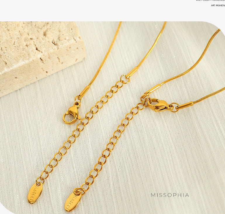 Klaire Retro Stone Pendant Necklace [TUH0AUYX]