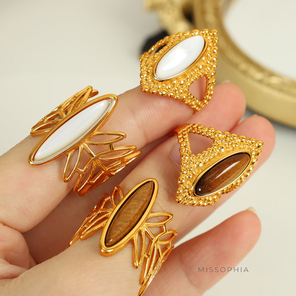 Laikynn Titanium Steel Open Ring [8HGJYXH9]