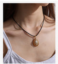 Leigh Teardrop Starburst Necklace [OAET33EE]
