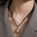 Leigh Teardrop Starburst Necklace [34LXH542]
