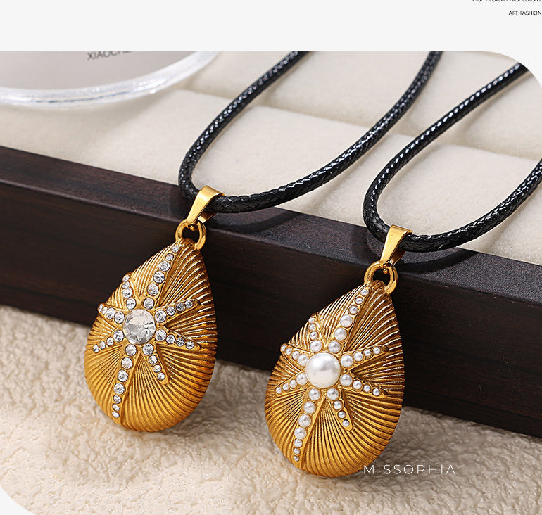 Leigh Teardrop Starburst Necklace [8CXCS6L6]