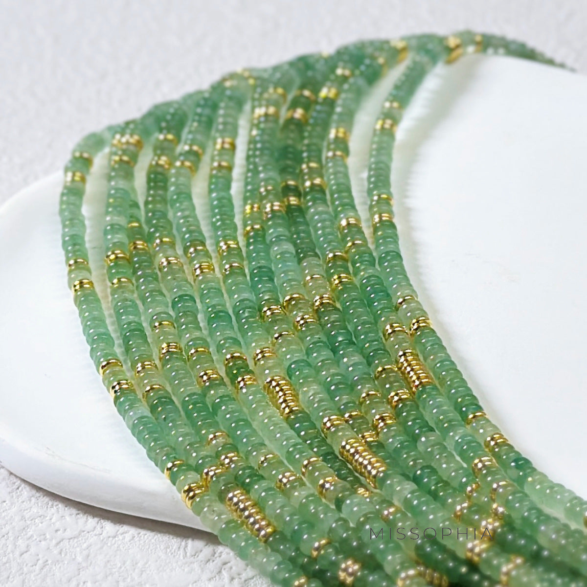 Lenore Dongling Jade Abacus Necklace [7IIC351J]