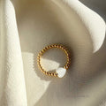 Lilly Irregular Beaded Stone Ring [0J9GNPJV]
