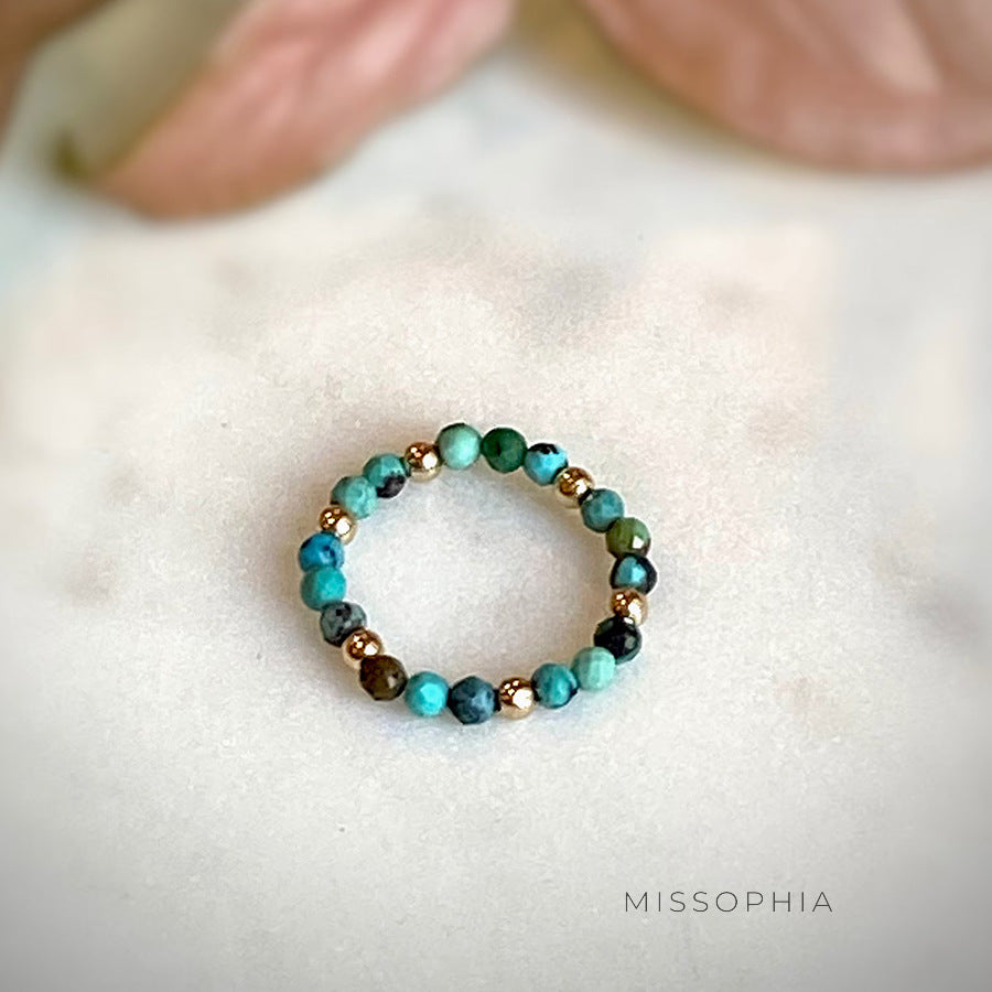 Lilly Irregular Beaded Stone Ring [CBO425EO]