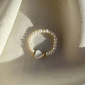 Lilly Irregular Beaded Stone Ring [R1H53JVW]