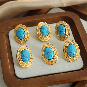 Lindley Textured Disc Earrings [EBRAJG1A]