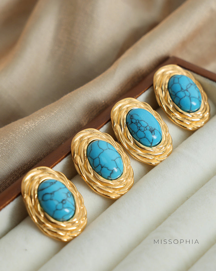 Lindley Textured Disc Earrings [L79ZP6BM]