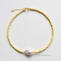 Liya Beaded Pearl Clavicle Necklace [2DALPE1E]
