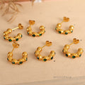 Logan Emerald Zircon Drop Earrings [QSNYQEEF]