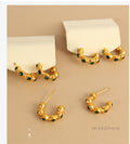 Logan Emerald Zircon Drop Earrings [GDCL7HN4]