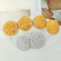 Lupita Elegant Disc Relief Earrings [C6H9B1WE]