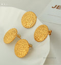 Lupita Elegant Disc Relief Earrings [M00Q0WQK]
