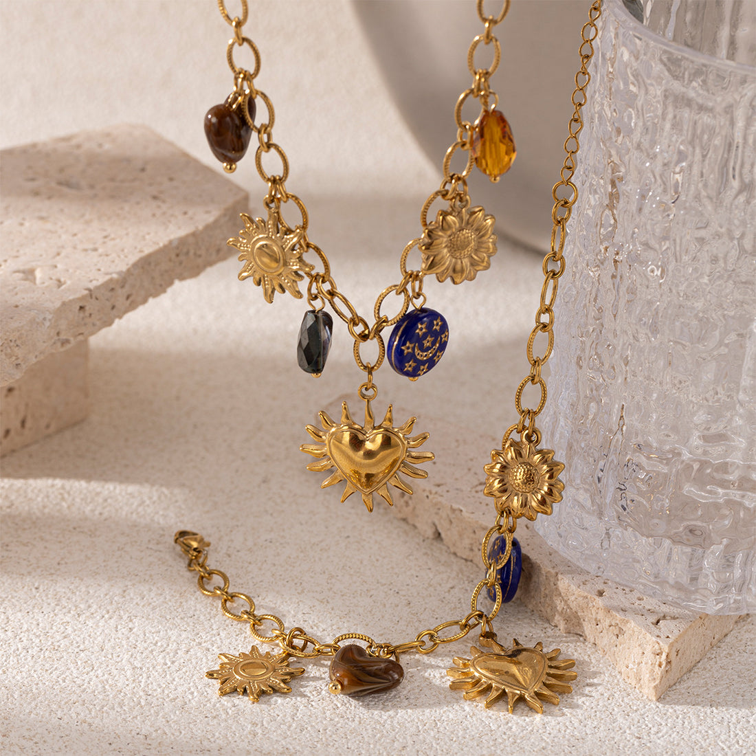 Maddyson Sun Flower Pendant Necklace [QQIM1C6E]