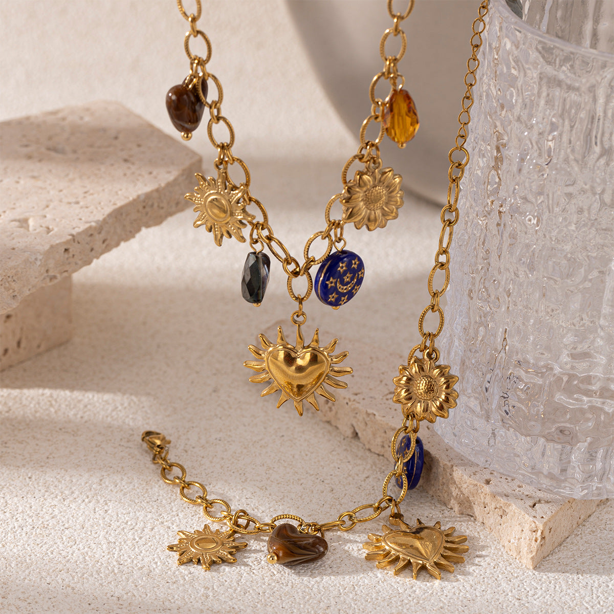 Maddyson Sun Flower Pendant Necklace [QQIM1C6E]