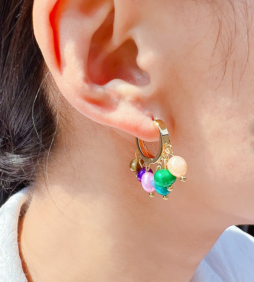 Makyla Vibrant Pearl Tassel Earrings [M5I6UEHN]