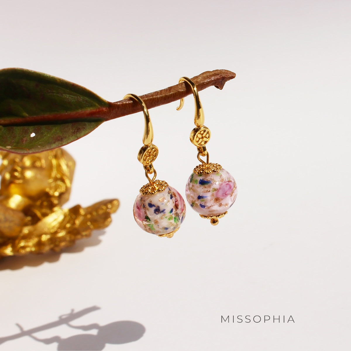 Meadow Glazed Floral Drop Earrings [T0DESOH3]