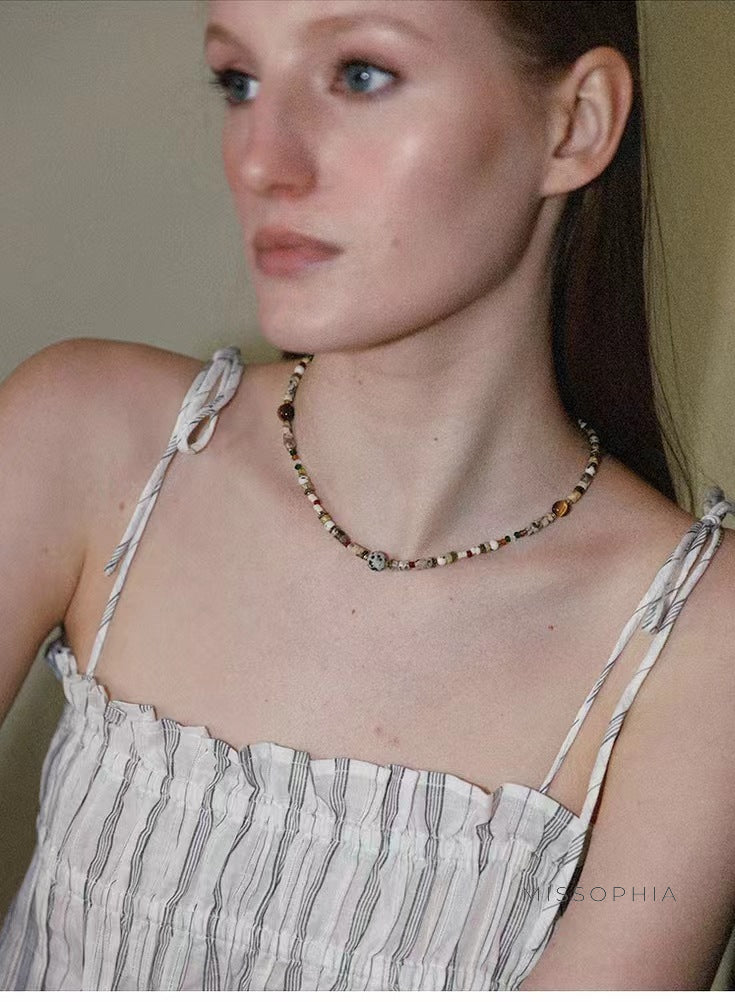 Micaela Spotted Stone Choker [VJKGUWE3]