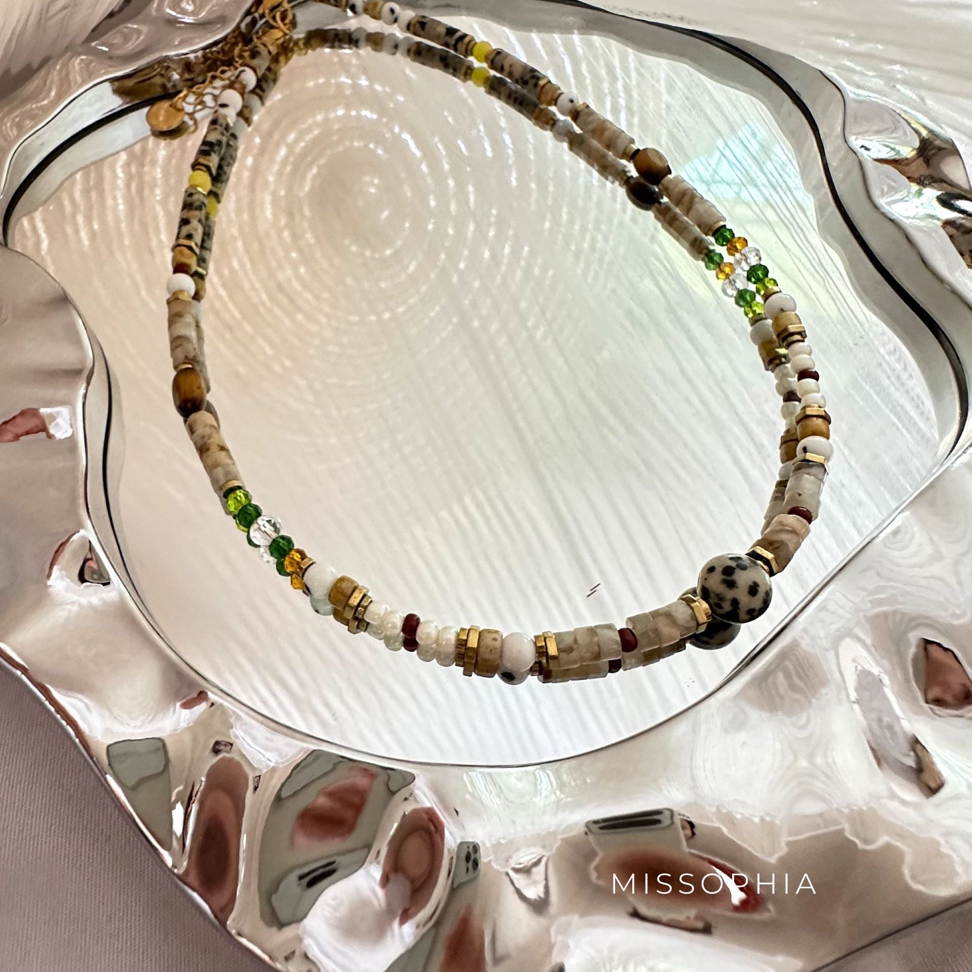 Micaela Spotted Stone Choker [ZO4WN1I0]