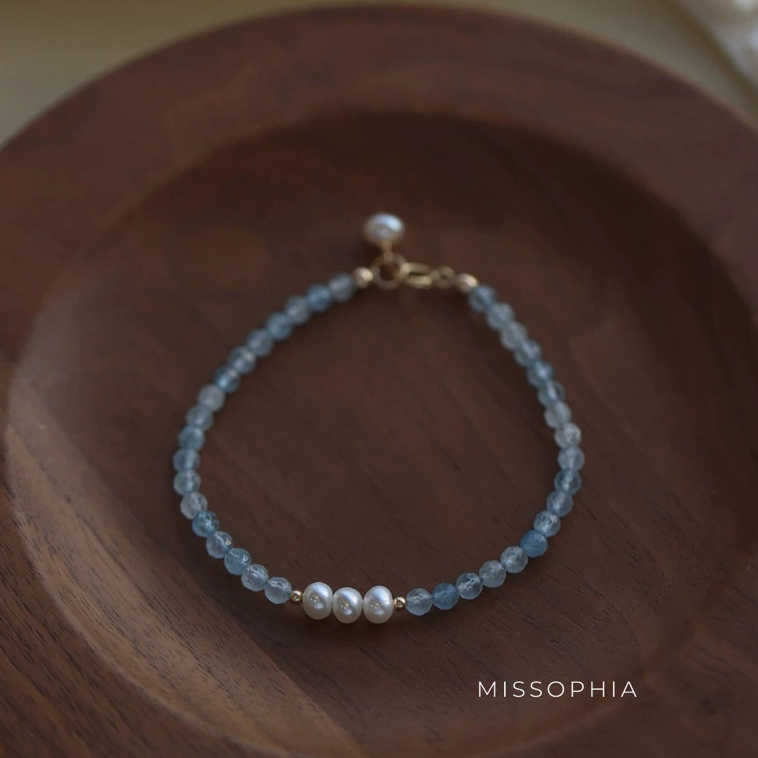 Mirian Aquamarine Pearl Bracelet [W1B7WQK0]