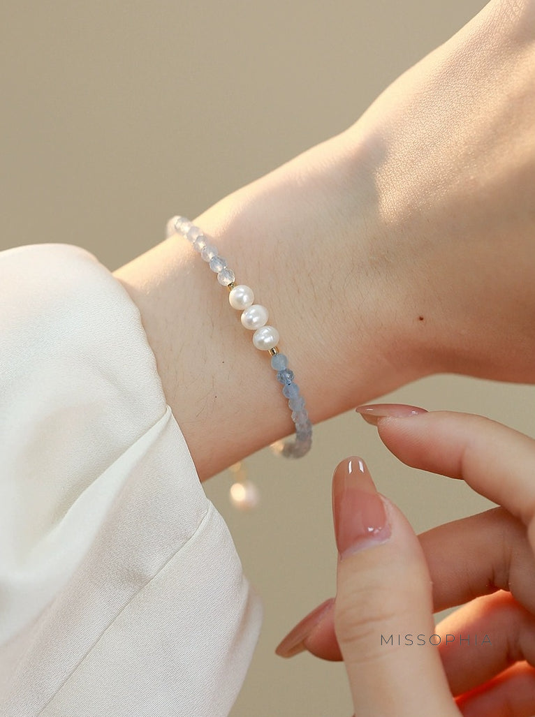 Mirian Aquamarine Pearl Bracelet [2RT8T116]