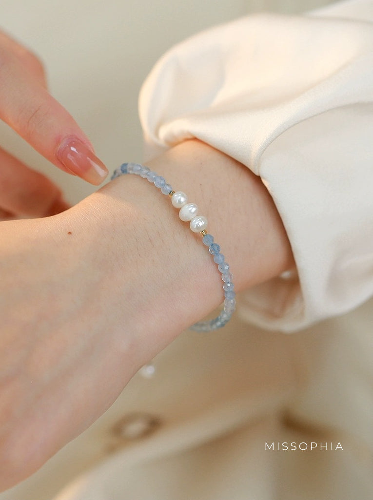 Mirian Aquamarine Pearl Bracelet [CH0JBXKK]