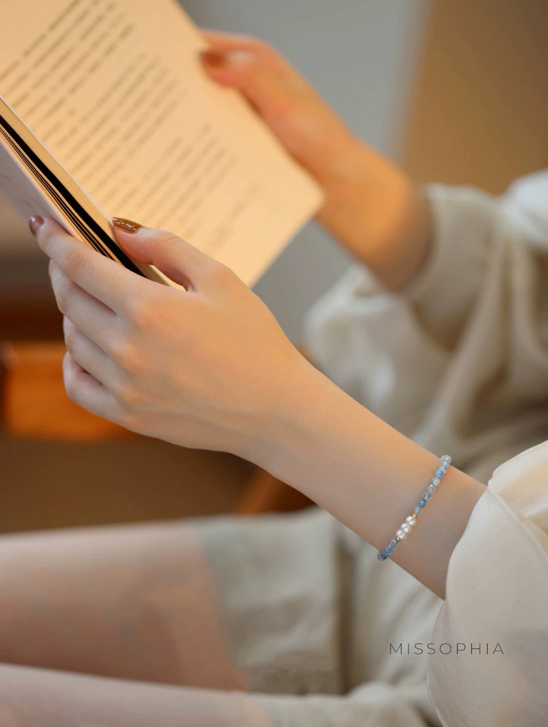 Mirian Aquamarine Pearl Bracelet [DFNZYHN4]