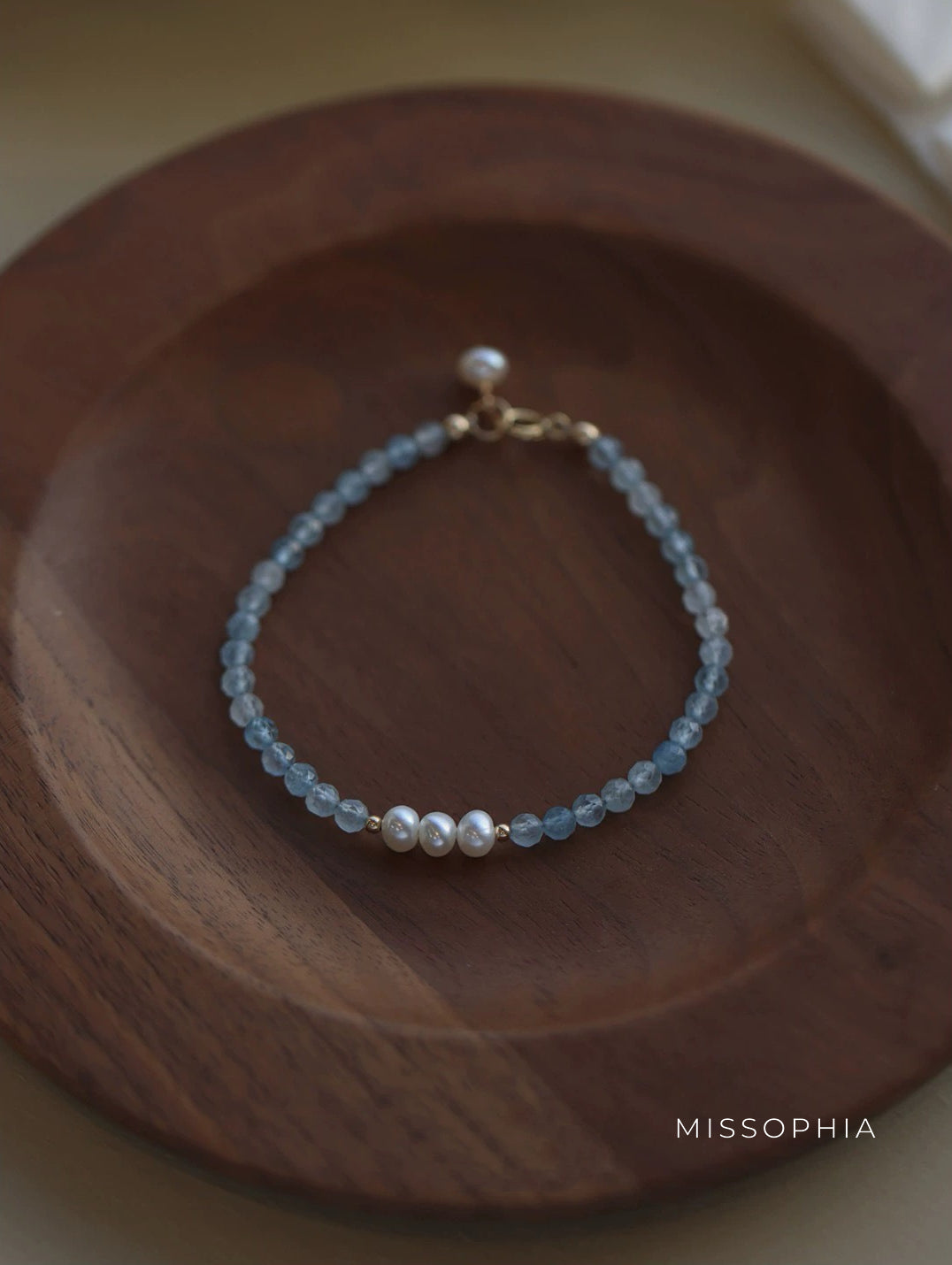 Mirian Aquamarine Pearl Bracelet [DHSOTQGR]