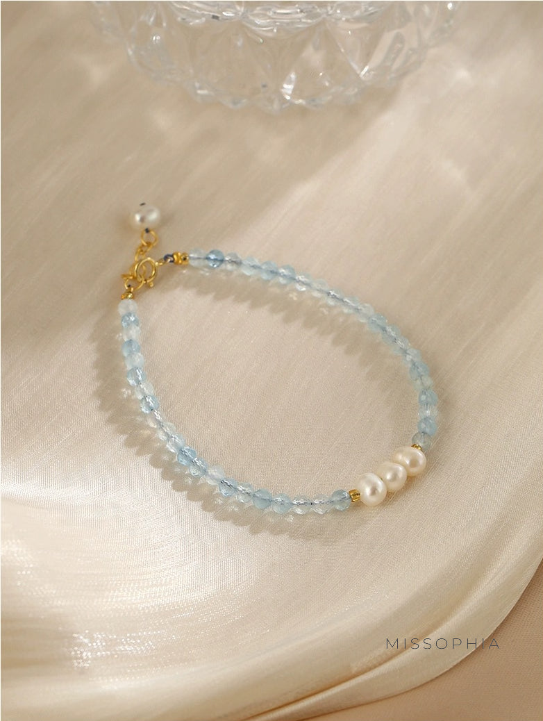 Mirian Aquamarine Pearl Bracelet [W8R30T2U]
