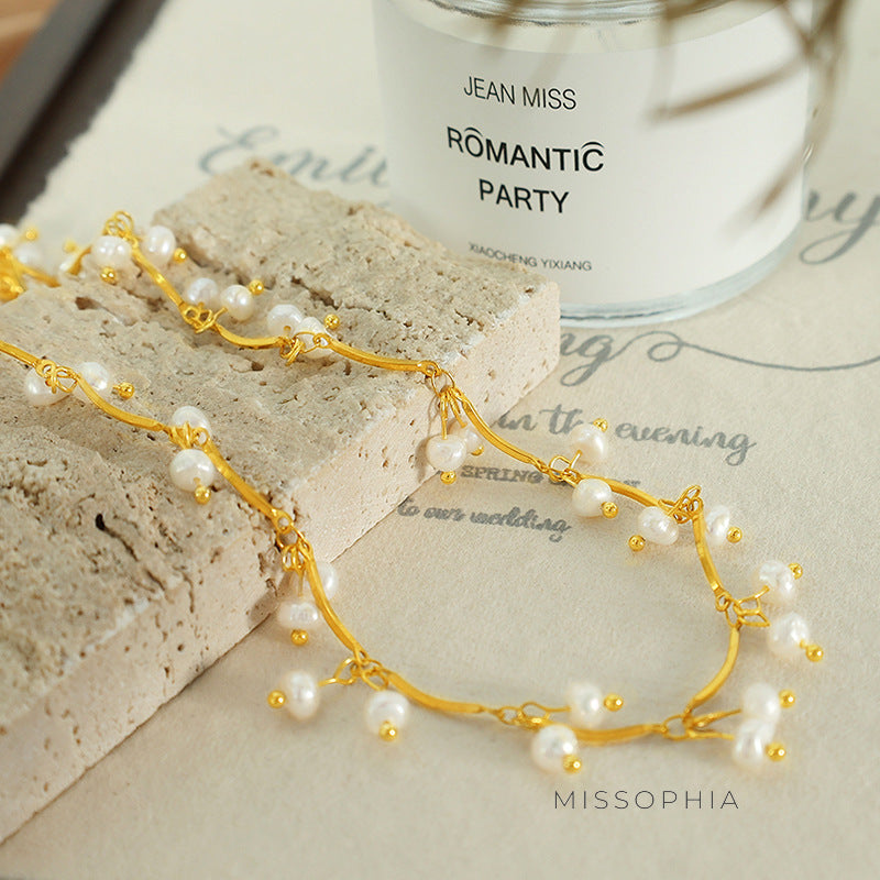 Miroslava Freshwater Pearl Tassel Necklace [0KGL22RY]