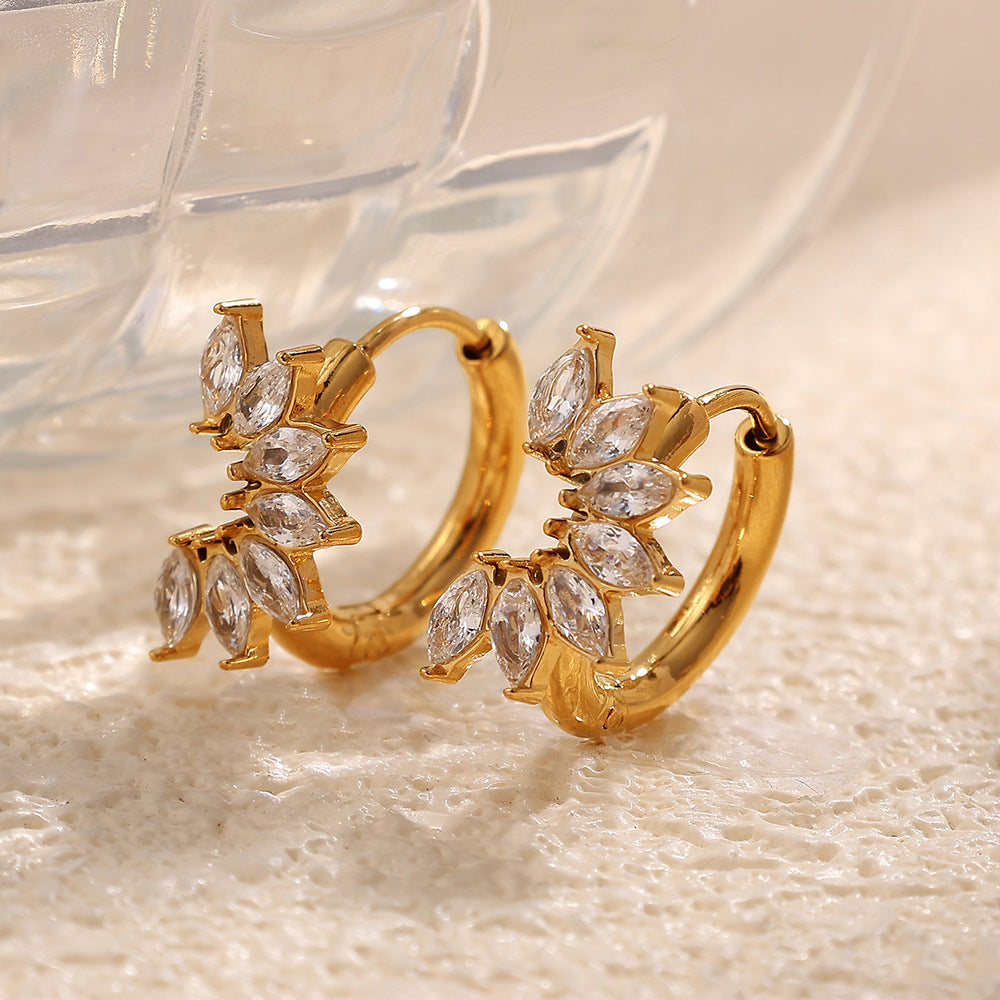 Natalya Zircon Hoop Earrings [69TB6HPV]