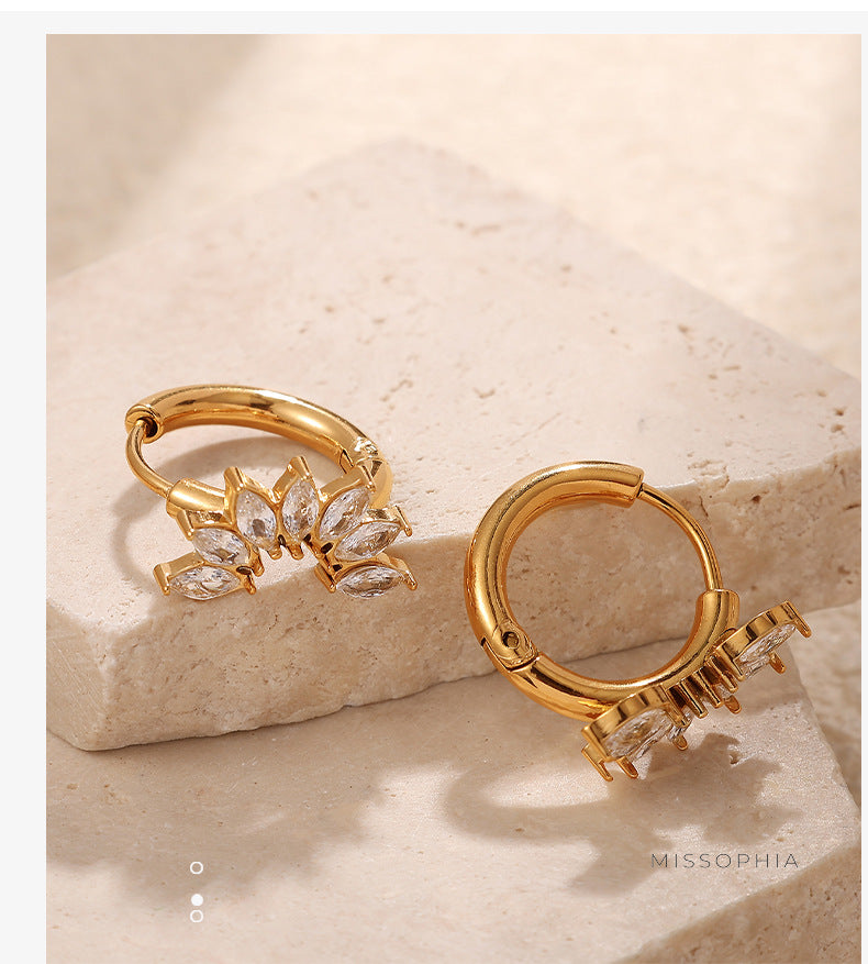 Natalya Zircon Hoop Earrings [Q4ZR3LS9]
