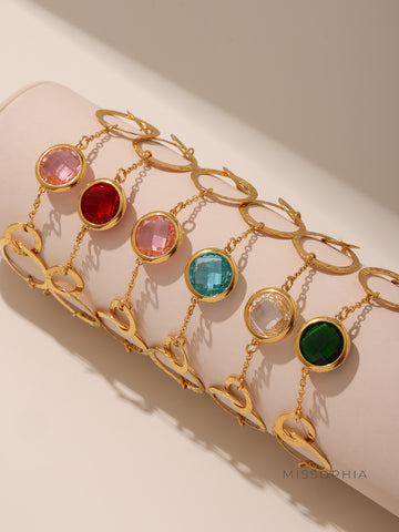 Navaeh Dainty Gemstone Anklet [1FYGXJA9]