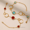 Navaeh Dainty Gemstone Anklet [1JQLP79H]