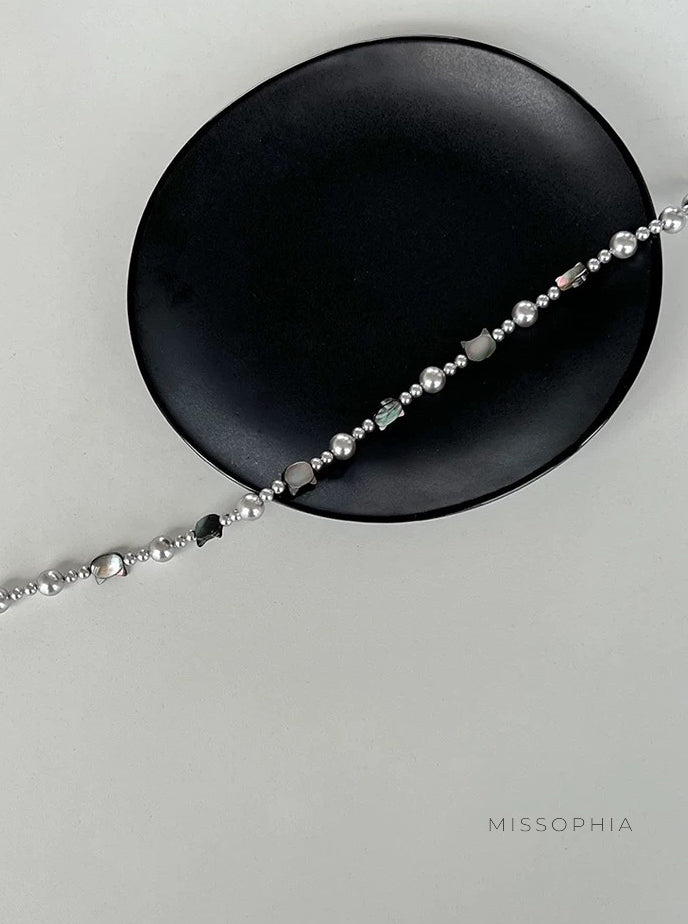 Perl Zircon Pearl Necklace [L8LVMPRU]