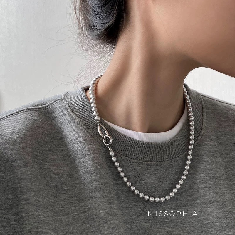 Perl Zircon Pearl Necklace [I4SVPGNF]