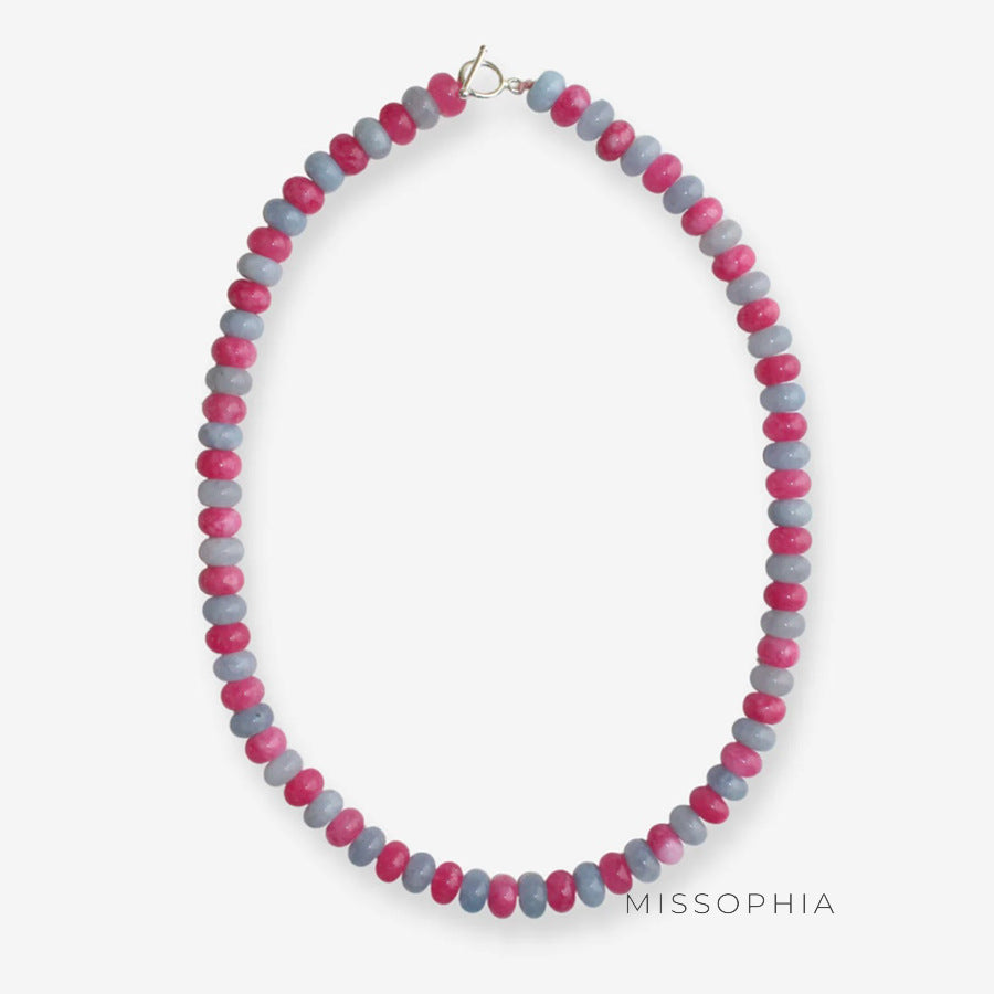 Pessy Colorful Natural Stone Necklace [SB7IFFL4]