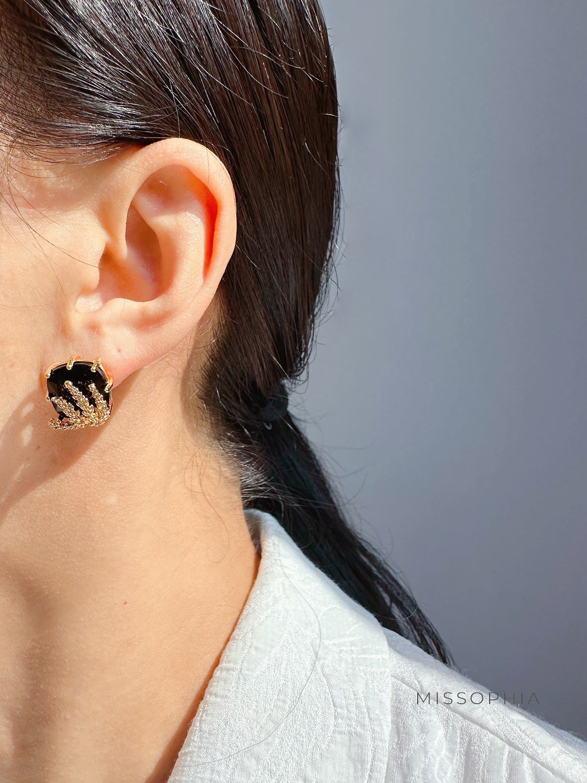 Phoenyx Retro Wheat Stud Earrings [5JN789K7]