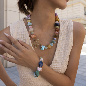 Princess Colorful Flower Necklace [A40GIPXD]