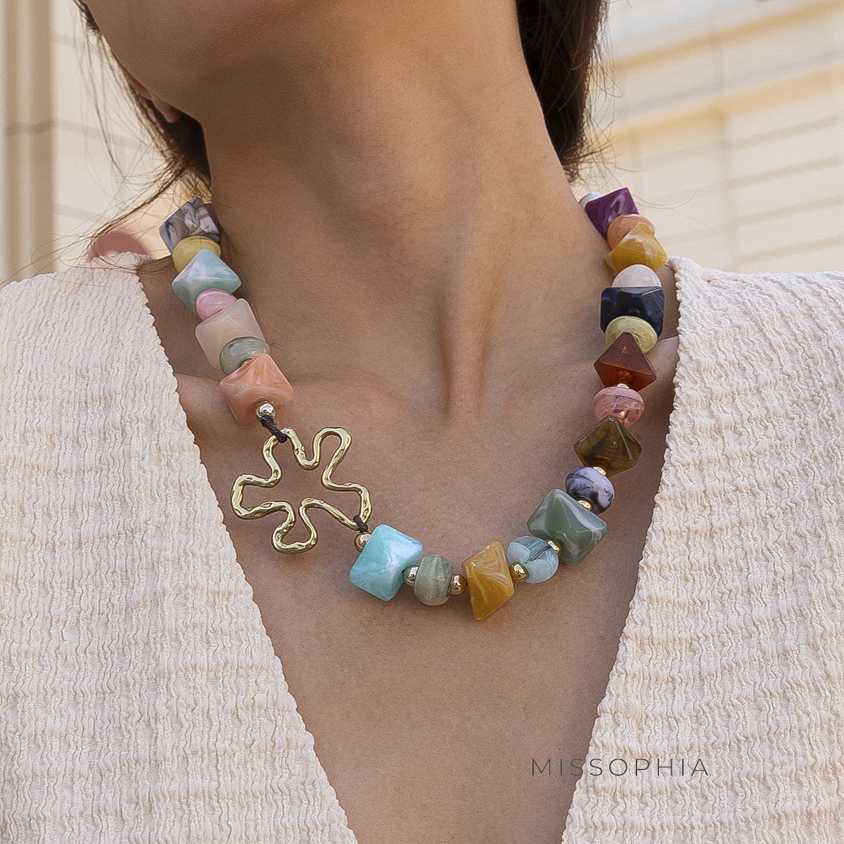 Princess Colorful Flower Necklace [T9E7VIS5]