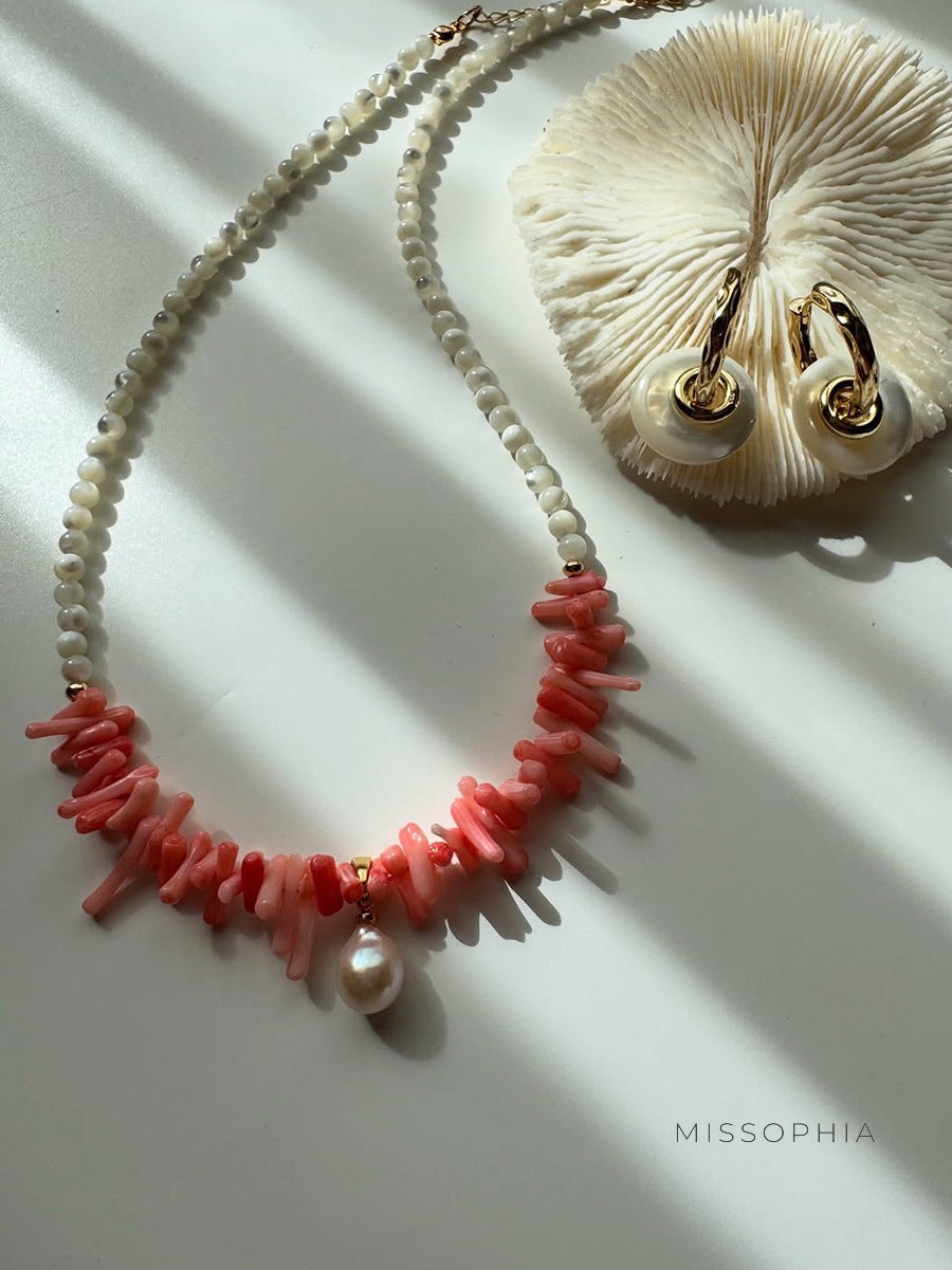 Quetzalli Asymmetrical Pearl Necklace [2W6AWHY4]
