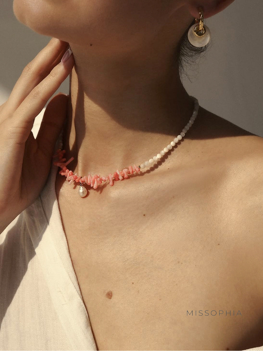 Quetzalli Asymmetrical Pearl Necklace [1G5JYUR9]