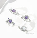 Rayah Sun Moon Gemstone Ring Set [TEIZER18]