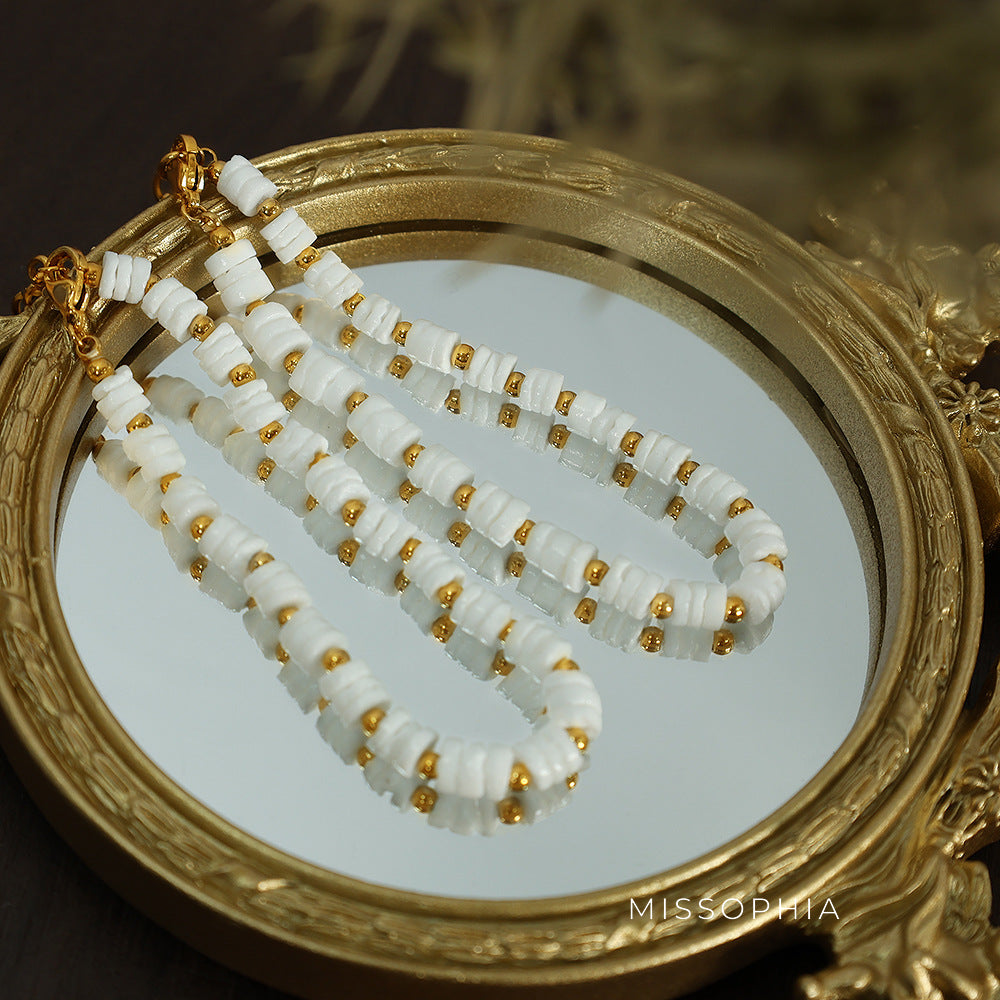 Ronni Beaded Shell Bracelet [6105BBCH]