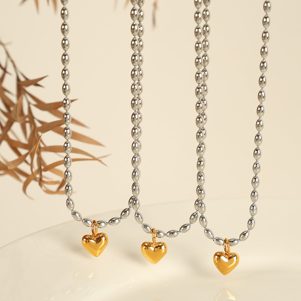 Royale Gold Plated Heart Necklace [E97HVVOU]